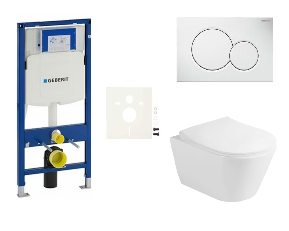 Závěsný WC set Glacera Ava s instalačním modulem Geberit Duofix pro předstěnovou montáž