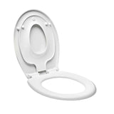 Bílé dětské WC sedátko Glacera Babynew s integrovanou vložkou a pomalým sklápěním SoftClose.