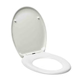 Bílé univerzální WC sedátko Glacera Easy z duroplastu se SoftClose a uchycením EasyLock