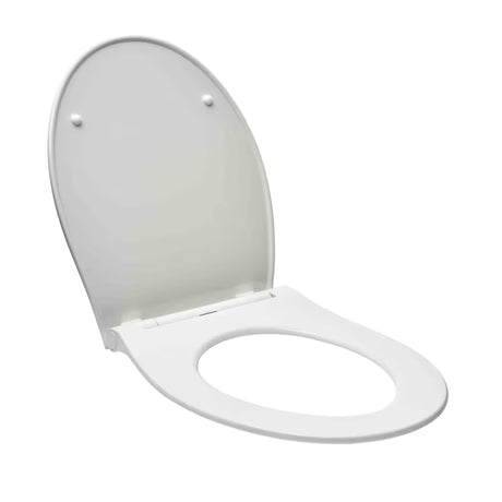Bílé super tenké WC sedátko Glacera EasySlim33 z duroplastu se SoftClose a uchycením EasyLock