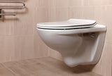 Bílé super tenké WC sedátko Glacera EasySlim33 z duroplastu se SoftClose a uchycením EasyLock