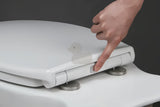 Bílé super tenké WC sedátko Glacera EasySlim33 z duroplastu se SoftClose a uchycením EasyLock