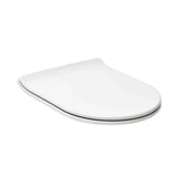 Bílé super tenké WC sedátko Glacera EasySlim44 z duroplastu s panty SoftClose a uchycením EasyLock.