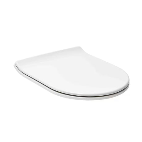 Bílé super tenké WC sedátko Glacera EasySlim44 z duroplastu s panty SoftClose a uchycením EasyLock.