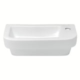 Bílé keramické umývátko Glacera Project 45x24 cm s otvorem pro baterii vpravo