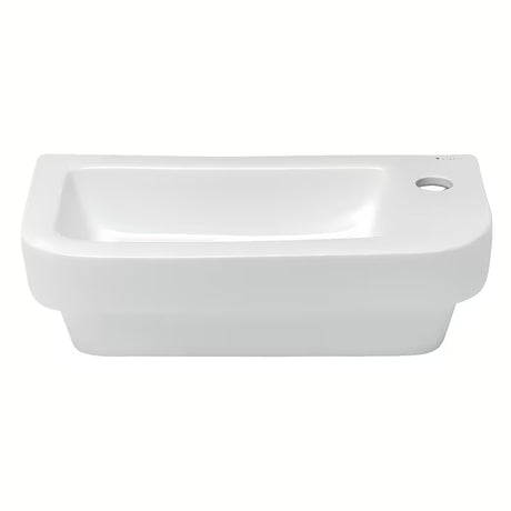 Bílé keramické umývátko Glacera Project 45x24 cm s otvorem pro baterii vpravo
