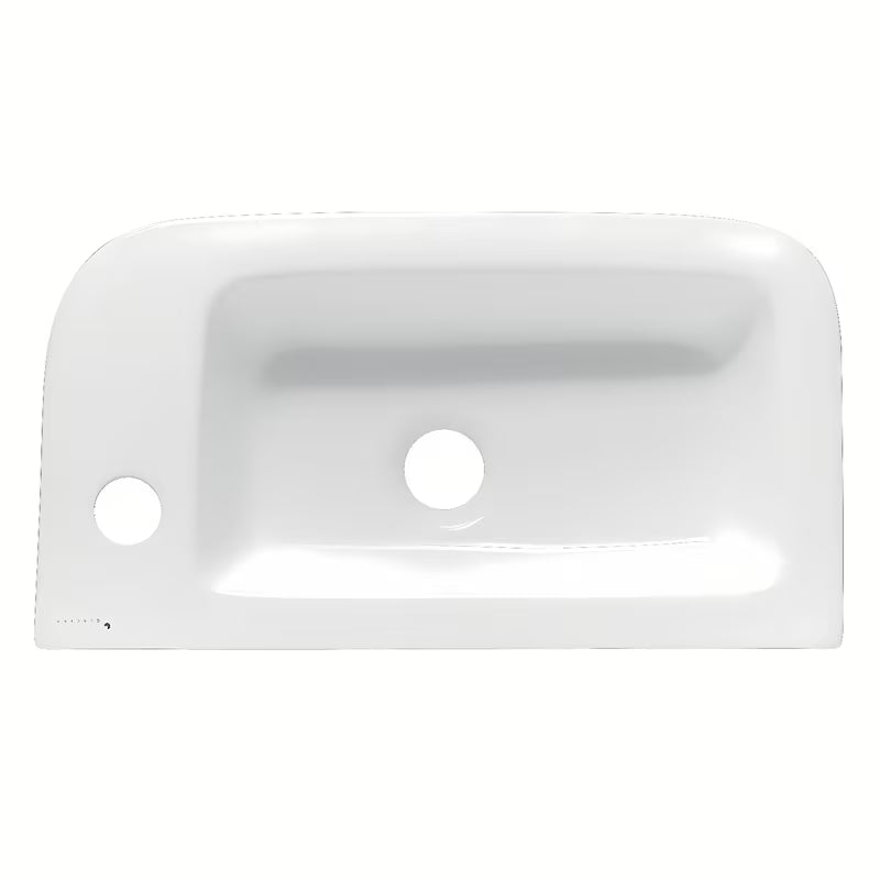 Bílé keramické umývátko Glacera Project 45x24 cm s otvorem pro baterii vpravo
