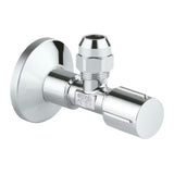 Rohový ventil Grohe Chrome pro nástěnnou instalaci s kovovou rukojetí a rozetou
