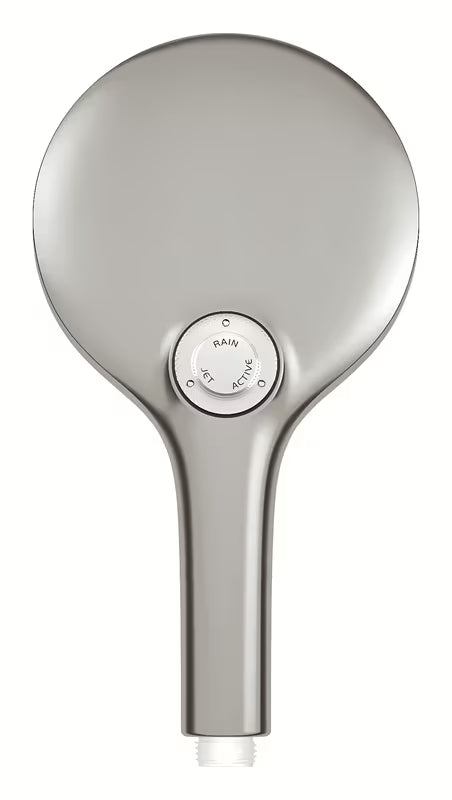 Ruční sprcha Grohe Rainshower 130 SmartActive v provedení supersteel se třemi režimy proudu
