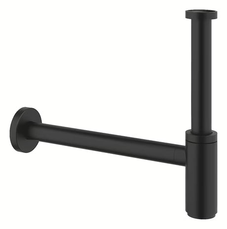 Umyvadlový sifon Grohe Phantom Black s velkou nasouvací rozetou