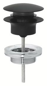 Umyvadlová výpust Grohe v barvě Phantom Black se zaskakovacím uzavíracím krytem