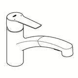 Matně černá dřezová baterie Grohe s vytahovací duální sprškou a otočným výtokem