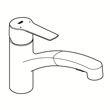 Matně černá dřezová baterie Grohe s vytahovací duální sprškou a otočným výtokem