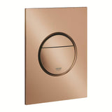 Splachovací ovládací tlačítko Grohe Nova Cosmopolitan S v provedení kartáčovaný warm sunset pro podomítkové nádrže.