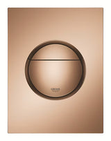 Splachovací ovládací tlačítko Grohe Nova Cosmopolitan S v provedení kartáčovaný warm sunset pro podomítkové nádrže.