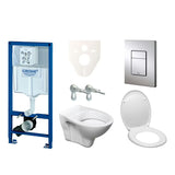 Závěsný WC set S-Line Pro s modulem Grohe Rapid SL, nádržkou, tlačítkem a WC sedátkem