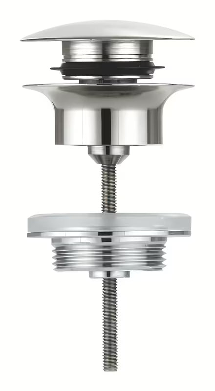 Umyvadlová výpust Grohe v provedení supersteel se zaskakovacím uzavíracím krytem