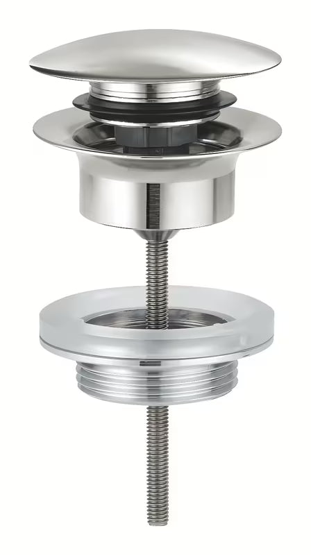 Umyvadlová výpust Grohe v provedení supersteel se zaskakovacím uzavíracím krytem