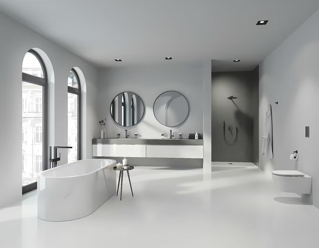 Splachovací tlačítko Grohe Arena Cosmopolitan S v barvě kartáčovaný Hard Graphite pro podomítkové nádrže