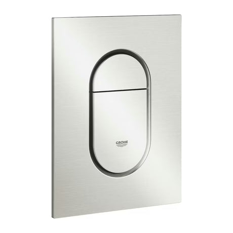 Splachovací tlačítko Grohe Arena Cosmopolitan S v povrchové úpravě SuperSteel pro podomítkové nádrže