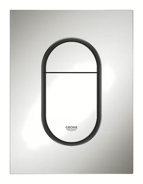 Splachovací tlačítko Grohe Arena Cosmopolitan S v povrchové úpravě SuperSteel pro podomítkové nádrže