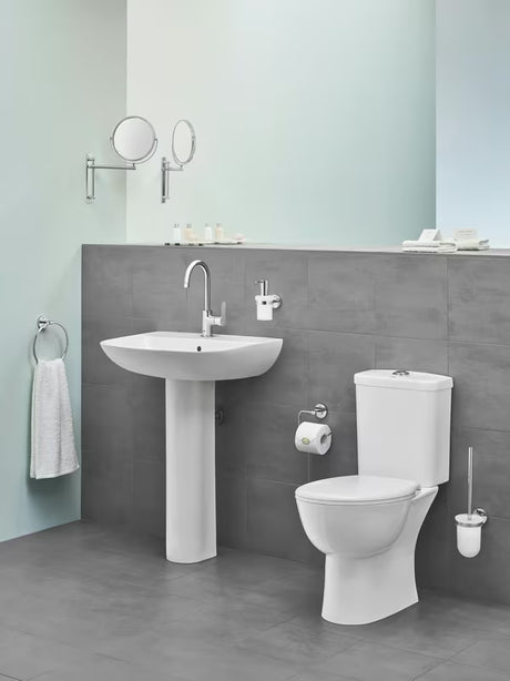 Závěsné umyvadlo Grohe Bau Ceramic 65 v bílé barvě s přepadem a otvorem pro baterii