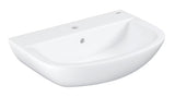 Závěsné umyvadlo Grohe Bau Ceramic 60 v bílé barvě s otvorem pro baterii a přepadem
