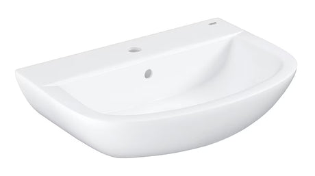 Závěsné umyvadlo Grohe Bau Ceramic 60 v bílé barvě s otvorem pro baterii a přepadem