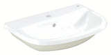 Zápustné umyvadlo Grohe Bau Ceramic 55 v barvě alpine white s přepadem a otvorem pro baterii