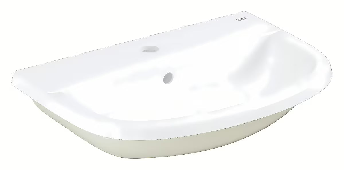Zápustné umyvadlo Grohe Bau Ceramic 55 v barvě alpine white s přepadem a otvorem pro baterii