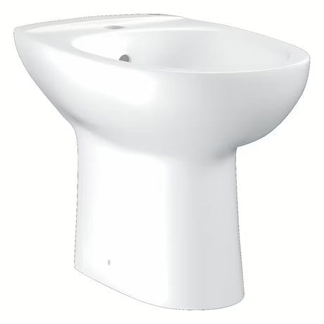 Podlahový bidet Grohe Bau Ceramic v barvě alpine white s jedním otvorem na baterii a přepadem