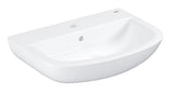 Závěsné umyvadlo Grohe Bau Ceramic 55 v bílé barvě Alpine White s otvorem pro baterii a přepadem