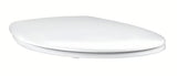 Bílé WC sedátko Grohe Bau Ceramic s víkem, SoftClose sklápěním a rychlým uvolněním pro snadné čištění.