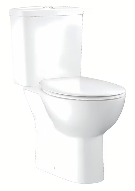 Grohe Bau Ceramic stojící WC kombi Rimless se zadním odpadem, nádržkou a WC sedátkem v barvě alpine-white