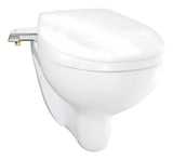 Manuální bidetové sedátko Grohe Bau Ceramic z duroplastu s funkcí SoftClose v barvě alpine-white.
