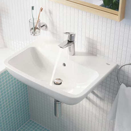 Chromová páková stojánková umyvadlová baterie Grohe BauLoop s výpustí