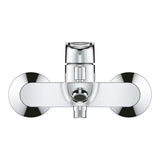 Páková nástěnná vanová baterie Grohe BauLoop v chromovém provedení bez sprchového setu.