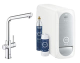 Chromová dřezová baterie Grohe Blue Home Duo pro filtrovanou, chlazenou a perlivou vodu