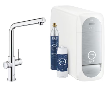 Chromová dřezová baterie Grohe Blue Home Duo pro filtrovanou, chlazenou a perlivou vodu