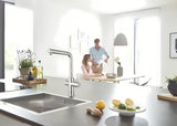 Chromová dřezová baterie Grohe Blue Home Duo pro filtrovanou, chlazenou a perlivou vodu