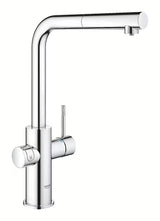 Chromová kuchyňská dřezová baterie Grohe Blue Home Duo s filtrem, chlazením a vytahovacím perlátorem