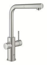 Grohe Blue Home dřezová baterie supersteel s filtrační funkcí a chladičem pro perlivou vodu