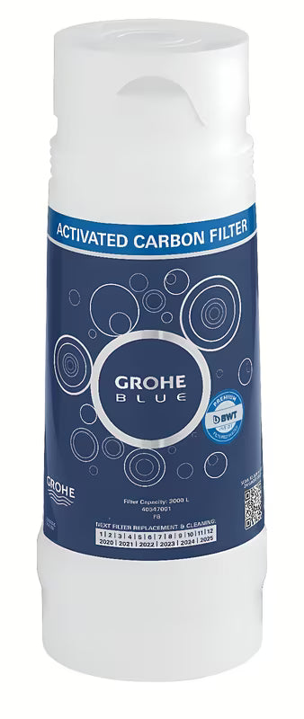 Aktivní uhlíkový filtr Grohe Blue pro systémy Grohe Blue do oblastí s měkkou vodou pod 9° dKH.