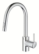 Chromová dřezová baterie Grohe Concetto New s vysokou otočnou výpustí a vytahovací sprškou