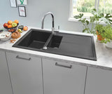 Chromová dřezová baterie Grohe Concetto New s vysokou otočnou výpustí a vytahovací sprškou