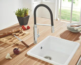 Chromová kuchyňská dřezová baterie Grohe Concetto New s vysokou otočnou výpustí a vytahovací sprškou