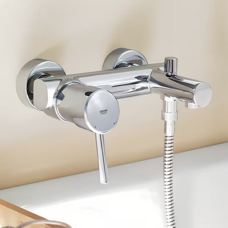 Nástěnná páková vanová baterie Grohe Concetto New v chromovém provedení s přepínačem vana sprcha