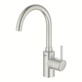 Kuchyňská dřezová baterie Grohe Concetto New s vysokou otočnou výpustí v provedení supersteel.