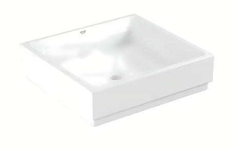 Grohe Cube Ceramic deskové umyvadlo 50 cm v alpské bílé barvě, bez přepadu