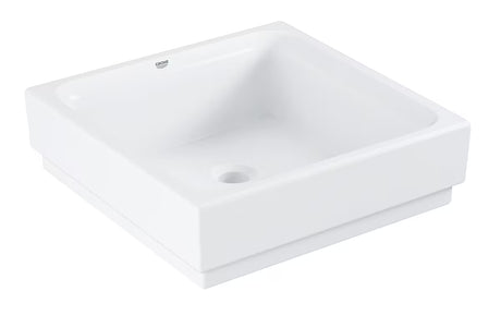 Bílé keramické umyvadlo na desku Grohe Cube Ceramic 40x40 cm bez přepadu
